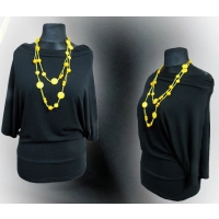 Bluzka Nicole kimono 3/4 - drapowany dekolt